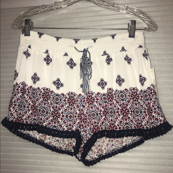 flowy patterned shorts